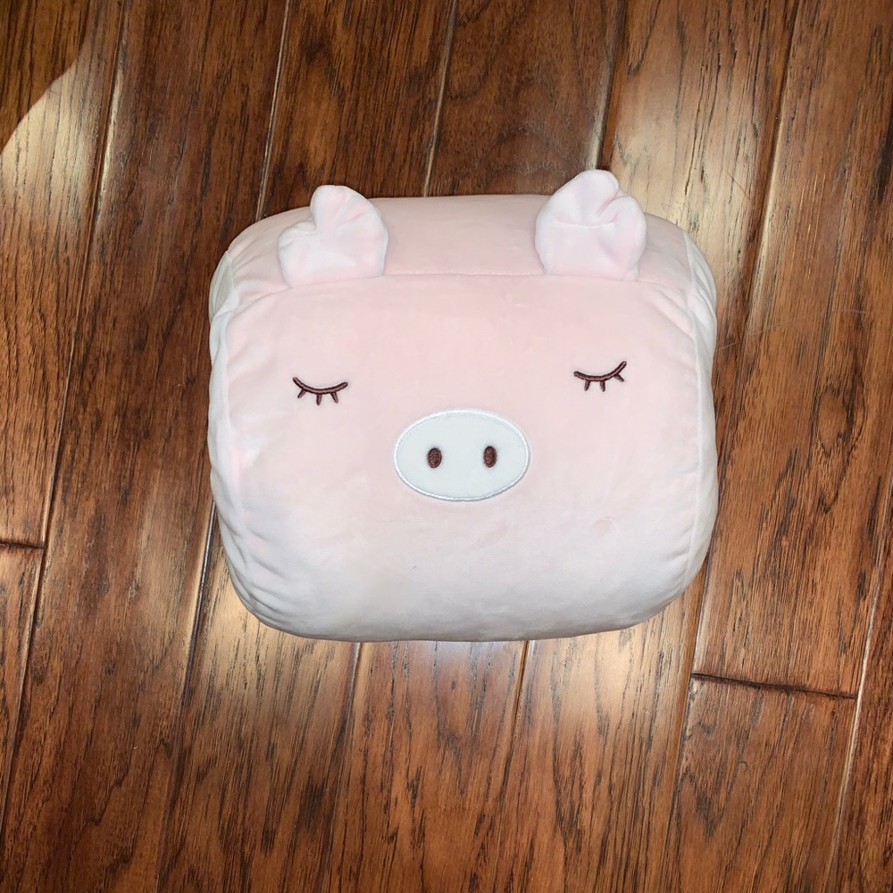 Pink Plush Pig Pillow